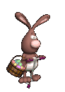 Gif animé Pâques lapin saute